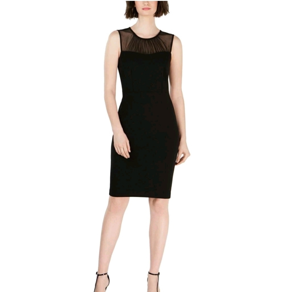 Calvin Klein Elegant Black Sleeveless Dress
